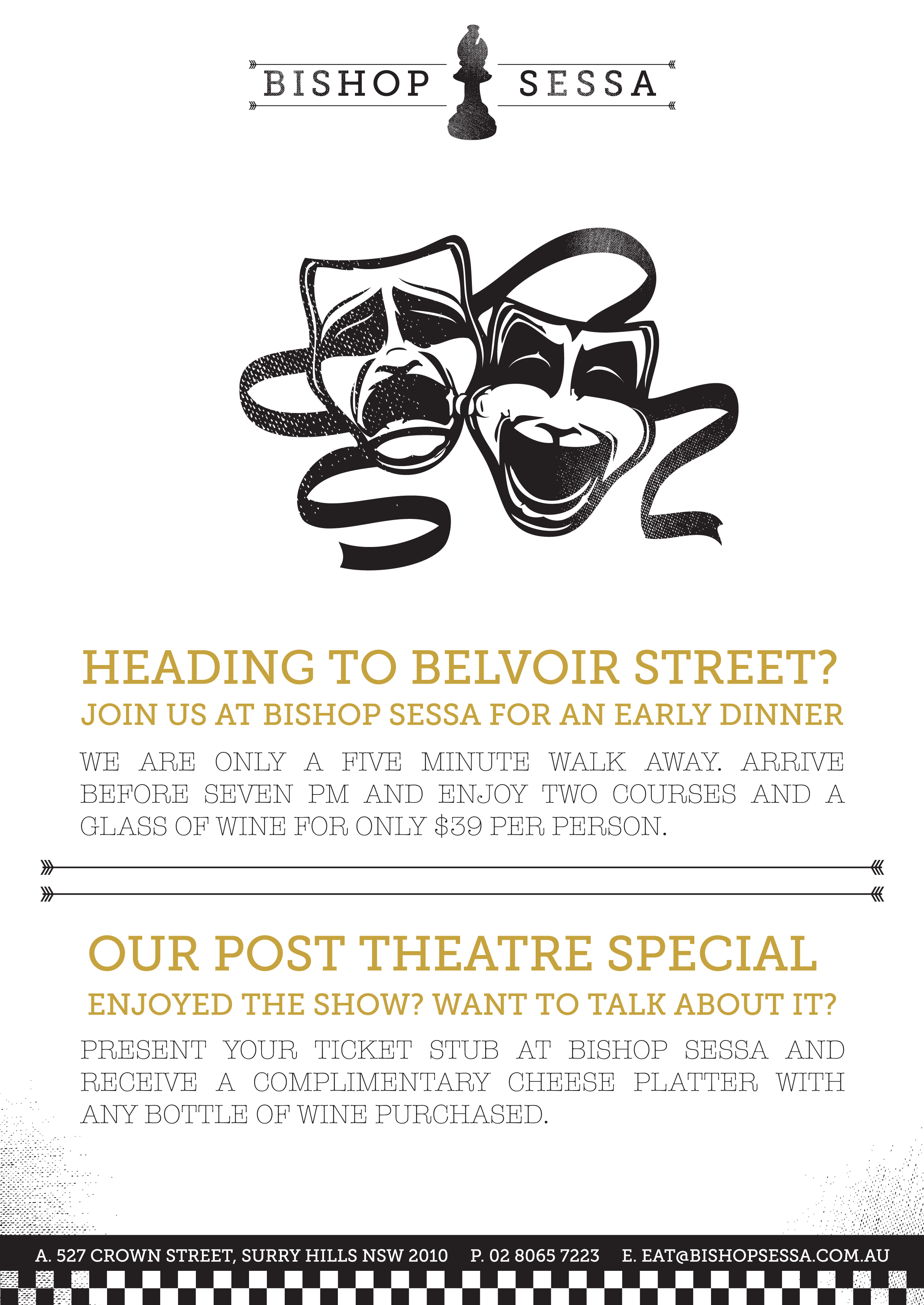 Pre-theatre dining special